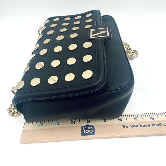 Victorias Secret Small Purse Black Gold Dot Stud Chain Crossbody Shoulder Purse - Picture 12 of 12